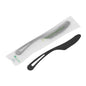 Basic Nature Black CPLA Plastic Knife - Compostable Wrapper, Heat-Resistant - 7 1/2" - 250 count box