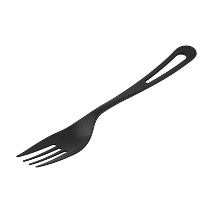 Basic Nature Black CPLA Plastic Fork - Compostable Wrapper, Heat-Resistant - 7 1/2" - 250 count box