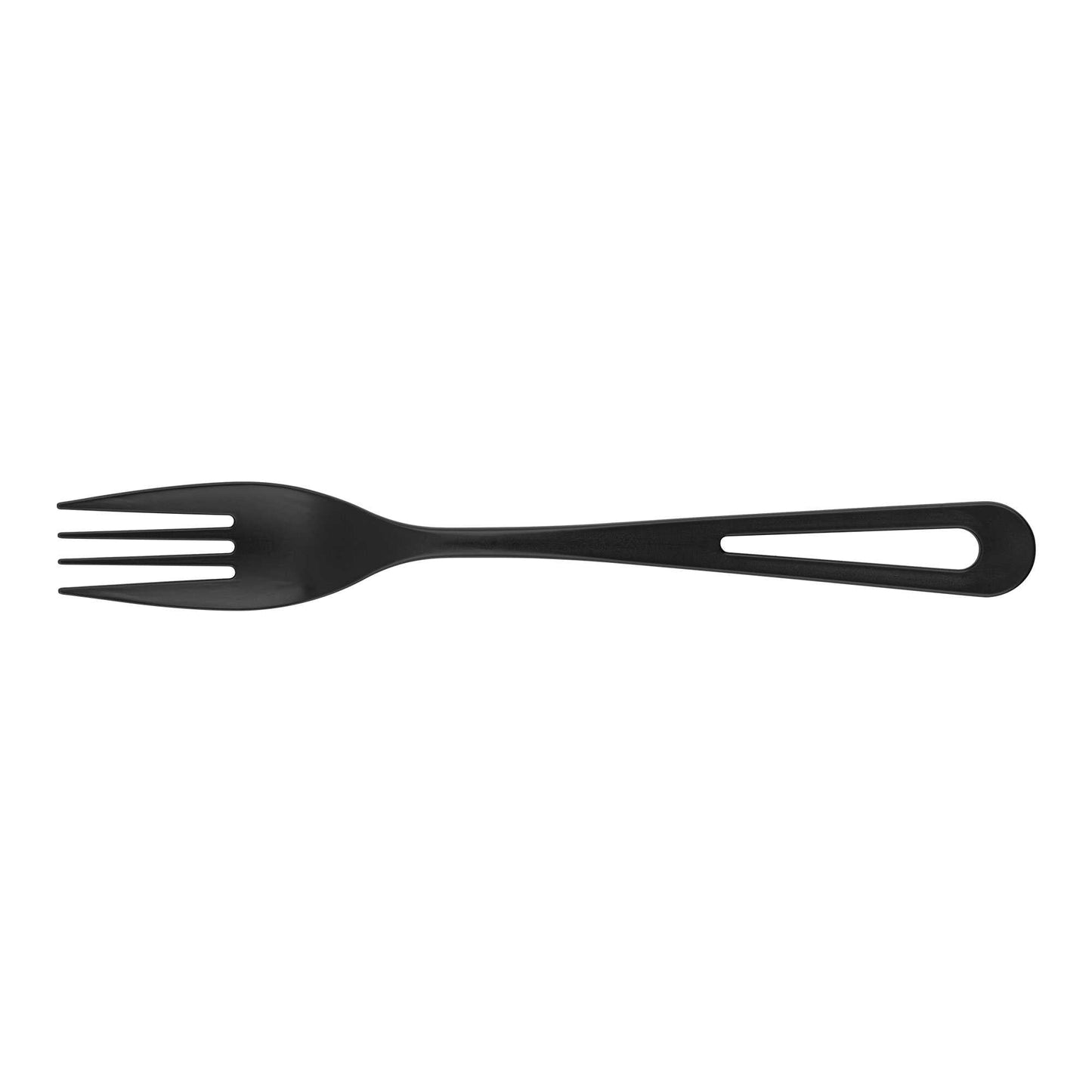 Basic Nature Black CPLA Plastic Fork - Compostable Wrapper, Heat-Resistant - 7 1/2" - 250 count box
