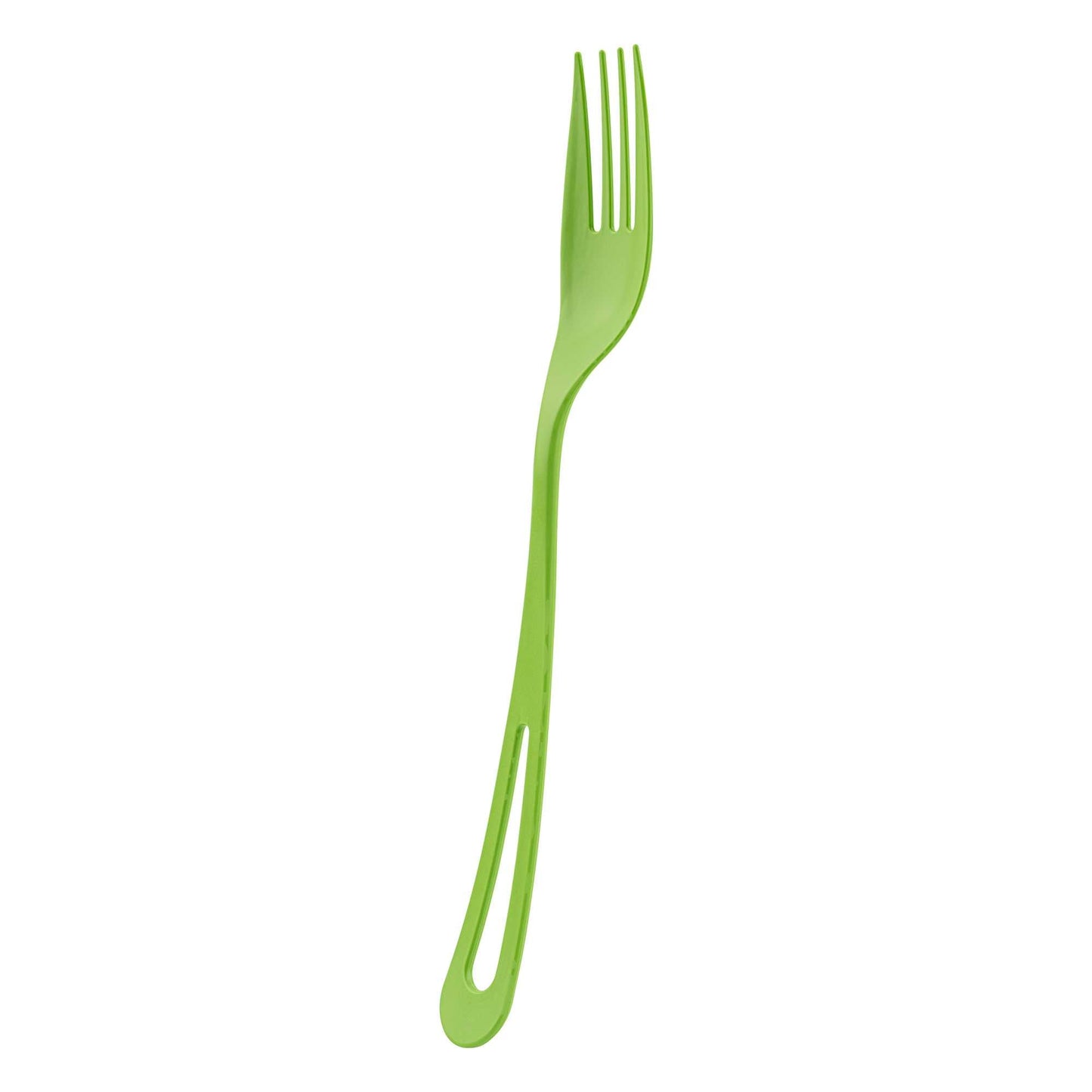 Basic Nature Green CPLA Plastic Fork - Compostable Wrapper, Heat-Resistant - 7 1/2" - 250 count box
