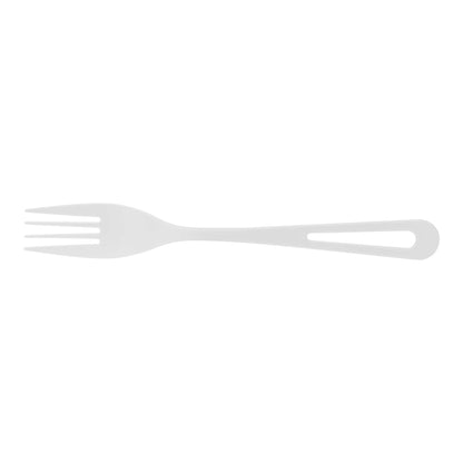 Basic Nature White CPLA Plastic Fork - Compostable Wrapper, Heat-Resistant - 7 1/2" - 250 count box