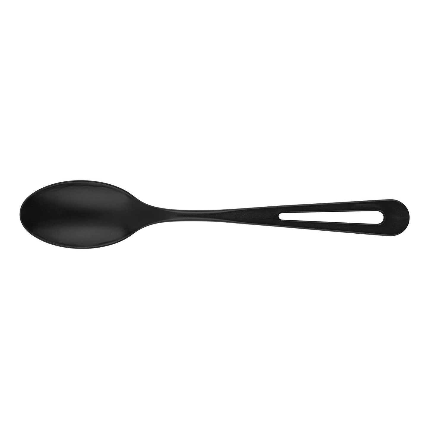 Basic Nature Black CPLA Plastic Spoon - Compostable Wrapper, Heat-Resistant - 7 1/2" - 250 count box