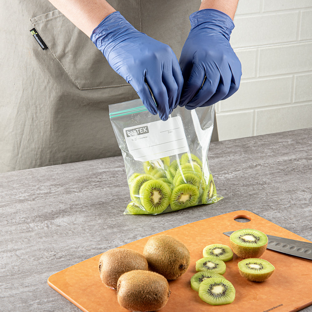 Bag Tek 1 qt Clear Plastic Zip Bag - Double Zipper, Write-On Label, BPA-Free - 7 1/2" x 7" - 1000 count box