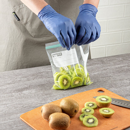 Bag Tek 1 qt Clear Plastic Zip Bag - Double Zipper, Write-On Label, BPA-Free - 7 1/2" x 7" - 1000 count box
