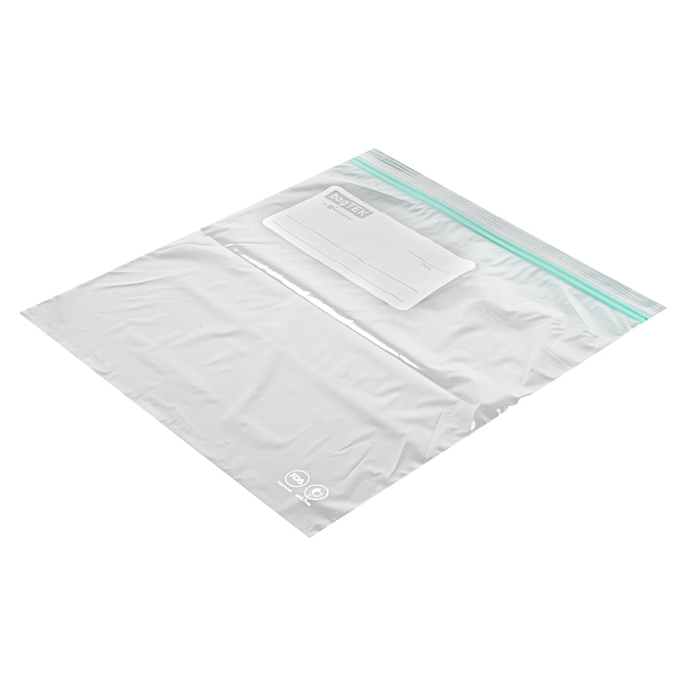 Bag Tek 1 gal Clear Plastic Zip Bag - Double Zipper, Write-On Label, BPA-Free - 10 3/4" x 10 1/2" - 1000 count box