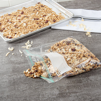 Bag Tek 1 gal Clear Plastic Zip Bag - Double Zipper, Write-On Label, BPA-Free - 10 3/4" x 10 1/2" - 1000 count box