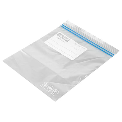 Bag Tek 1 qt Clear Plastic Freezer Bag - Double Zipper, Write-On Label, BPA-Free - 7 1/2" x 7" - 1000 count box