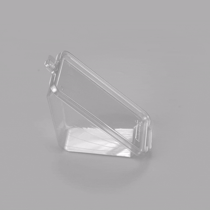 Tamper Tek Triangle Clear Plastic Sandwich Container - with Lid, Tamper-Evident - 7 1/4" x 4" x 3 1/2" - 100 count box