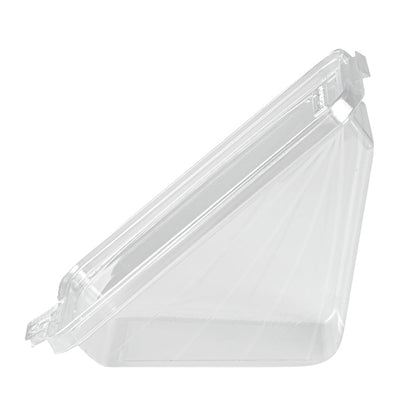 Tamper Tek Triangle Clear Plastic Sandwich Container - with Lid, Tamper-Evident - 7 1/4" x 4" x 3 1/2" - 100 count box