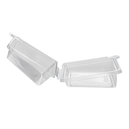 Tamper Tek Square Clear Plastic Sandwich Container - with Lid, Tamper-Evident - 5 3/4" x 5 1/2" x 2 1/2" - 100 count box