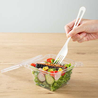 Tamper Tek 12 oz Square Clear Plastic Salad Bowl - with Lid, Tamper-Evident - 4 3/4" x 4 1/2" x 2 1/4" - 100 count box