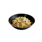 Moderna 16 oz Round Black Plastic Gold-Rimmed Bowl - 7" x 7" x 2" - 100 count box