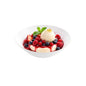 Moderna 16 oz Round White Plastic Gold-Rimmed Bowl - 7" x 7" x 2" - 20 count box