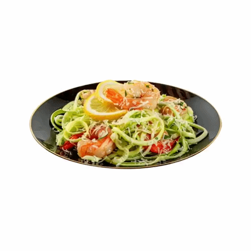 Moderna Round Black Plastic Gold-Rimmed Plate - 7" x 7" x 1/2" - 40 count box