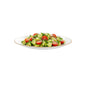 Moderna Round White Plastic Gold-Rimmed Plate - 7" x 7" x 1/2" - 200 count box