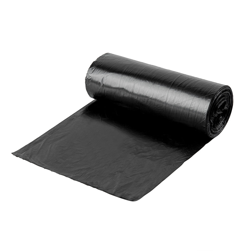 RW Clean 13 gal Black Plastic Trash Can Liner - Light-Duty, 6 micron - 1000 count box