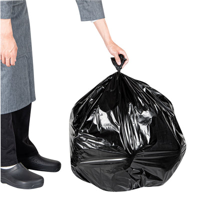 RW Clean 33 gal Black Plastic Trash Can Liner - Medium-Duty, 1.1 mil - 100 count box