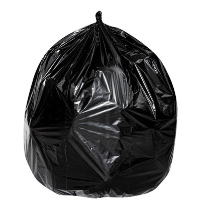 RW Clean 45 gal Black Plastic Trash Can Liner - Light-Duty, 1 mil - 100 count box