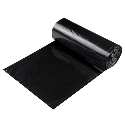 RW Clean 45 gal Black Plastic Trash Can Liner - Light-Duty, 1 mil - 100 count box