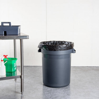 RW Clean 45 gal Black Plastic Trash Can Liner - Light-Duty, 1 mil - 100 count box