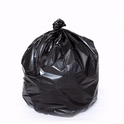 RW Clean 45 gal Black Plastic Trash Can Liner - Heavy-Duty, 1.5 mil - 100 count box