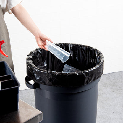 RW Clean 45 gal Black Plastic Trash Can Liner - Heavy-Duty, 1.5 mil - 100 count box