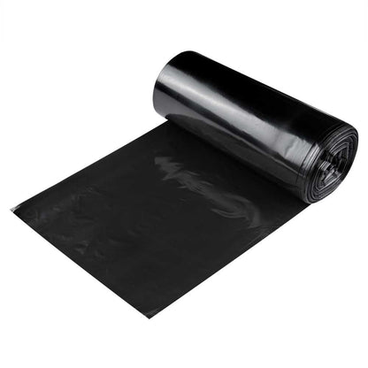 RW Clean 55 gal Black Plastic Trash Can Liner - Light-Duty, 1 mil - 100 count box