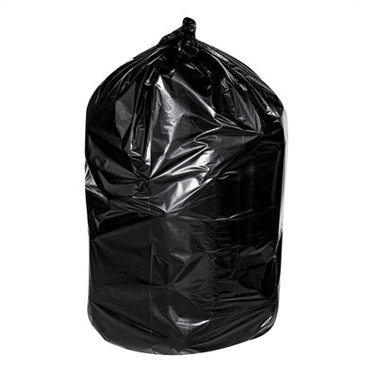 RW Clean 55 gal Black Plastic Trash Can Liner - Heavy-Duty, 1.5 mil - 100 count box