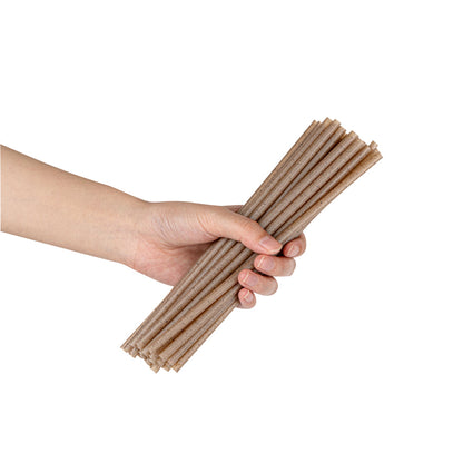 Basic Nature Brown PLA Plastic / Coffee Ground Straw - Compostable - 8 1/4" - 100 count box
