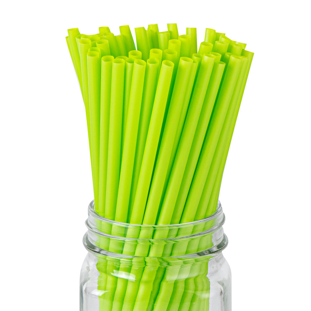 Basic Nature Green PLA / PBAT Plastic Straw - Compostable - 8 1/4" - 2000 count box