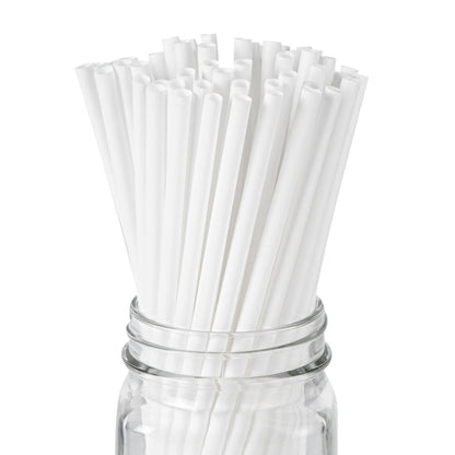 Basic Nature White PLA / PBAT Plastic Straw - Compostable - 8 1/4" - 100 count box