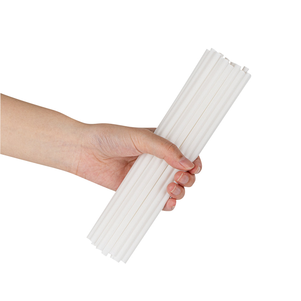 Basic Nature White PLA / PBAT Plastic Straw - Compostable - 8 1/4" - 100 count box