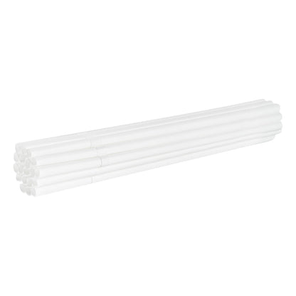 Basic Nature White PLA / PBAT Plastic Straw - Flexible, Compostable - 8 1/4" - 2000 count box