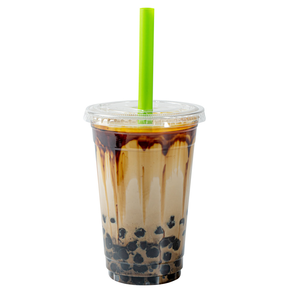 Basic Nature Green PLA / PBAT Plastic Boba Straw - Compostable - 9" - 100 count box