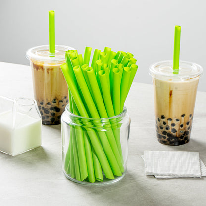 Basic Nature Green PLA / PBAT Plastic Boba Straw - Compostable - 9" - 2000 count box