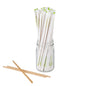 Basic Nature Brown PLA Plastic / Sugarcane Straw - Wrapped, Compostable - 8 1/4" - 100 count box