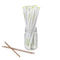 Basic Nature Brown PLA Plastic / Coffee Ground Straw - Wrapped, Compostable - 8 1/4" - 100 count box