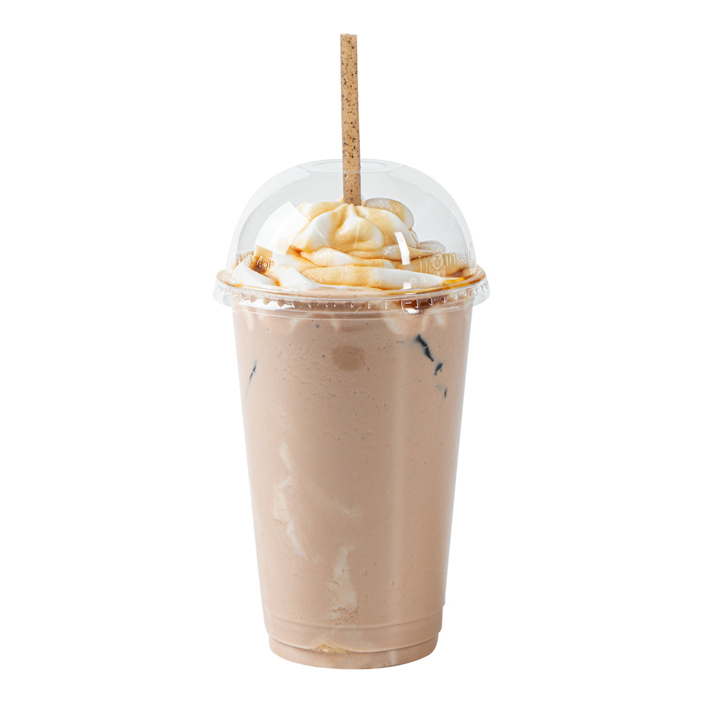 Basic Nature Brown PLA Plastic / Coffee Ground Straw - Wrapped, Compostable - 8 1/4" - 2000 count box