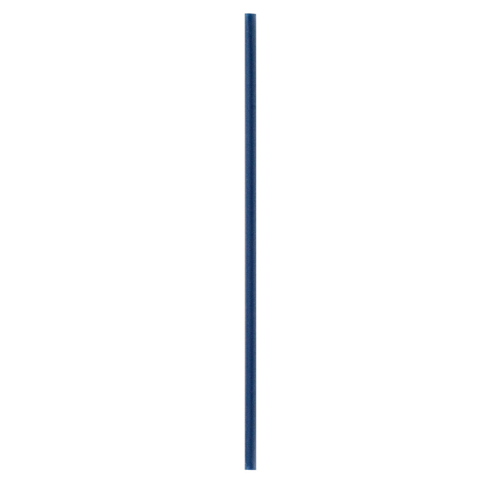 Basic Nature Midnight Blue PLA / PBAT Plastic Straw - Wrapped, Compostable - 8 1/4" - 2000 count box