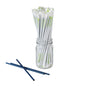 Basic Nature Midnight Blue PLA / PBAT Plastic Straw - Wrapped, Compostable - 8 1/4" - 100 count box