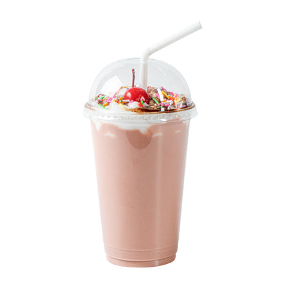 Basic Nature White PLA / PBAT Plastic Straw - Wrapped, Flexible, Compostable - 8 1/4" - 100 count box