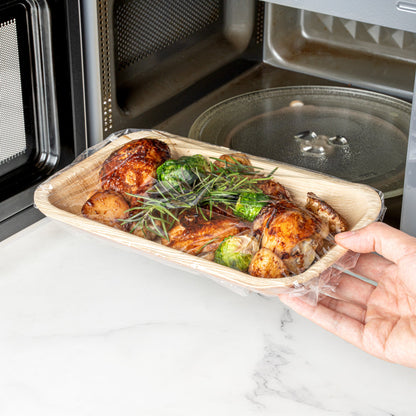 Basic Nature Clear Plastic Foodservice Food Wrap - Home Compostable, BPA-Free, Microwave-Safe - 12" x 2000' - 1 count box