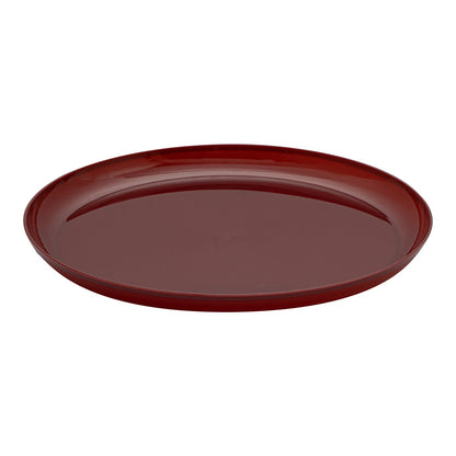 Moderna Round Burgundy Plastic Plate - 6 1/4" x 6 1/4" x 1/2" - 200 count box