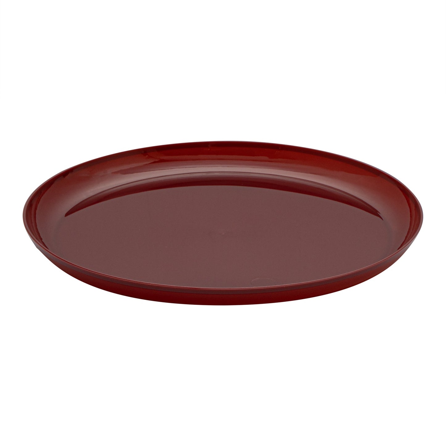 Moderna Round Burgundy Plastic Plate - 6 1/4" x 6 1/4" x 1/2" - 40 count box