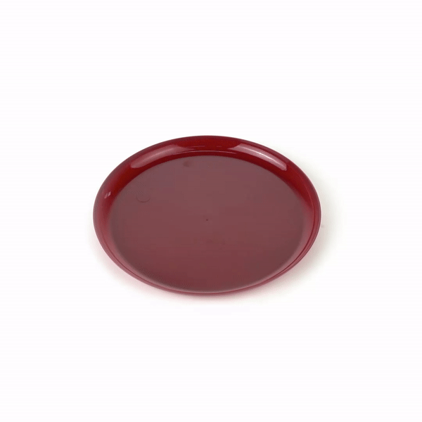Moderna Round Burgundy Plastic Plate - 6 1/4" x 6 1/4" x 1/2" - 40 count box