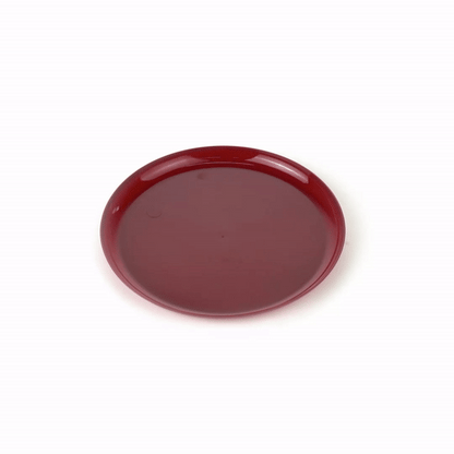 Moderna Round Burgundy Plastic Plate - 6 1/4" x 6 1/4" x 1/2" - 200 count box