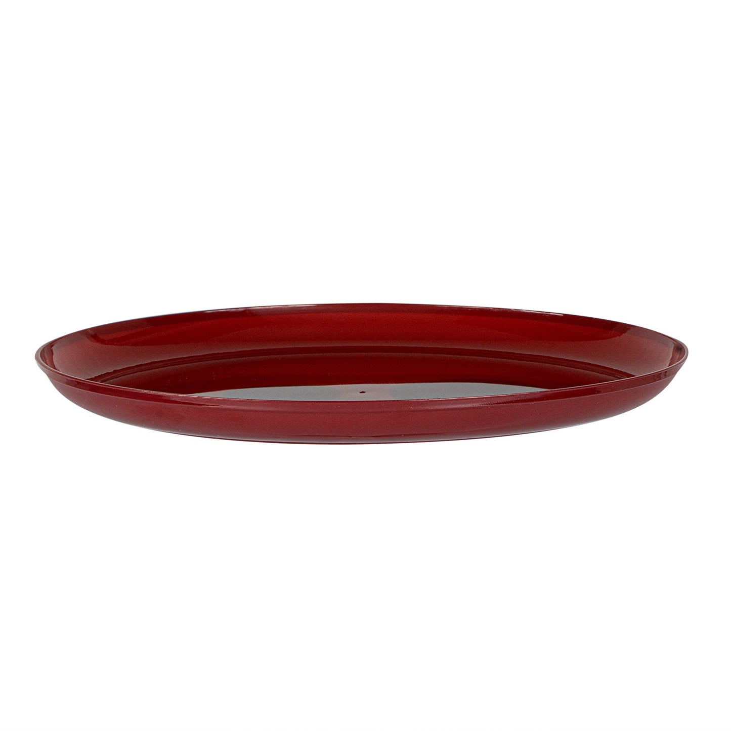 Moderna Round Burgundy Plastic Plate - 6 1/4" x 6 1/4" x 1/2" - 200 count box