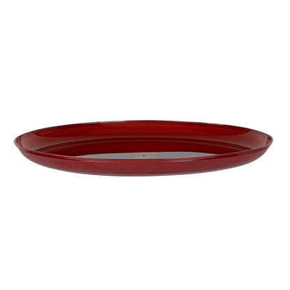 Moderna Round Burgundy Plastic Plate - 6 1/4" x 6 1/4" x 1/2" - 200 count box