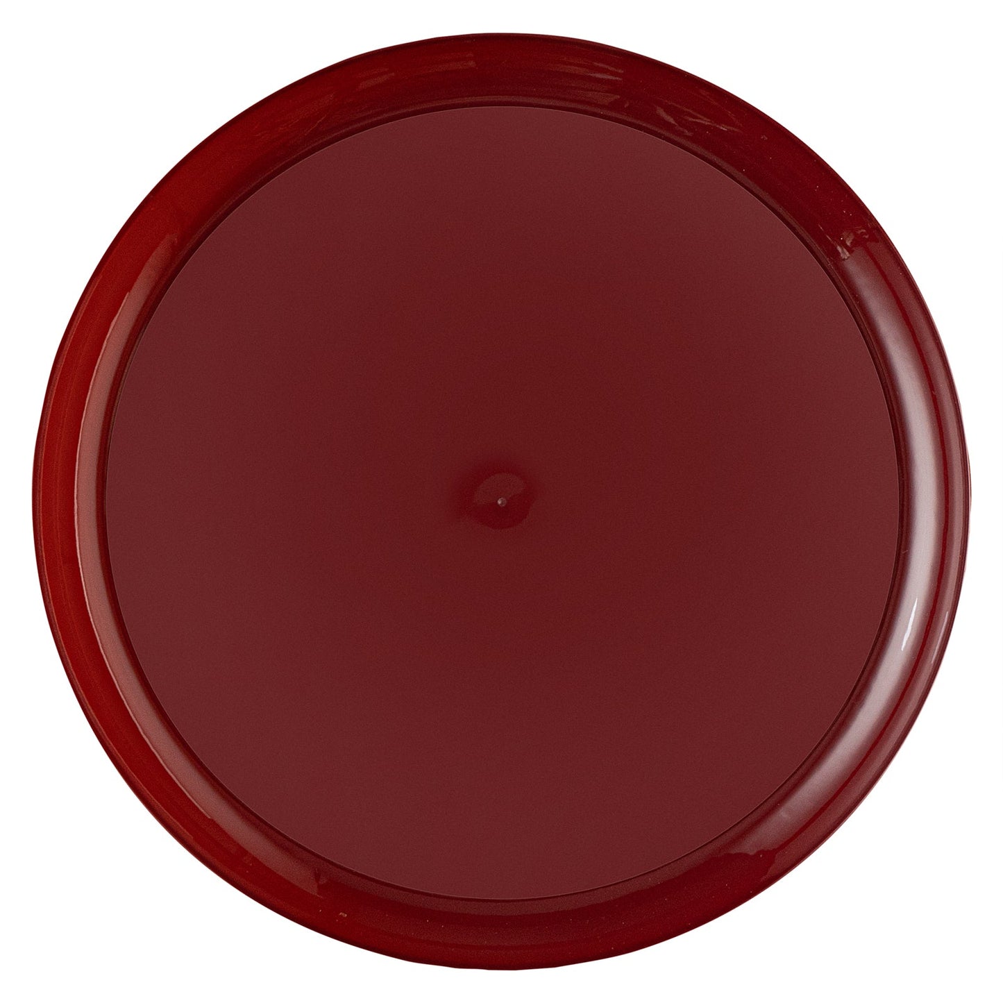 Moderna Round Burgundy Plastic Plate - 6 1/4" x 6 1/4" x 1/2" - 200 count box
