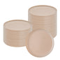 Moderna Round Light Pink Plastic Plate - 6 1/4" x 6 1/4" x 1/2" - 200 count box